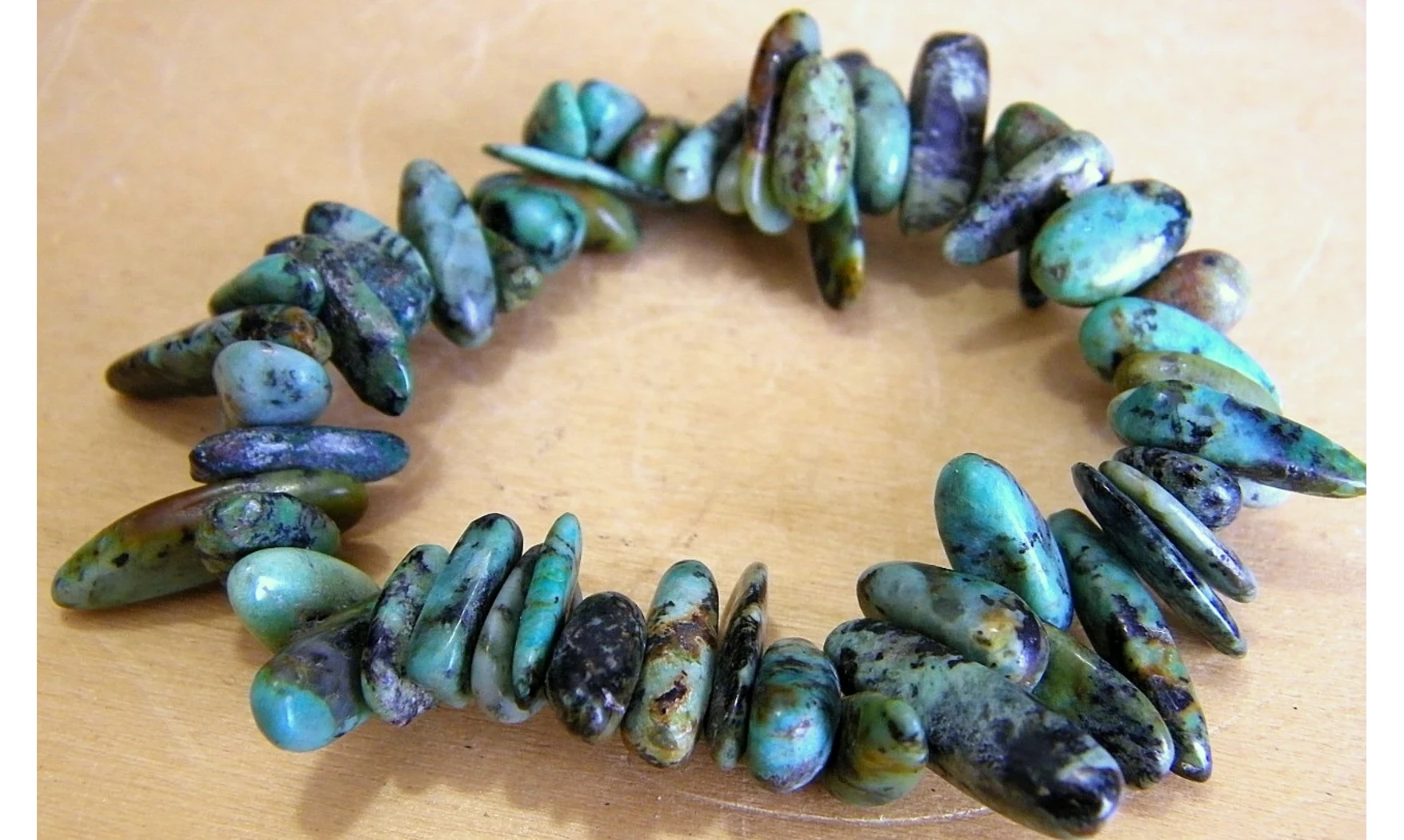 Turquoise Afrique bracelet Baroque Long