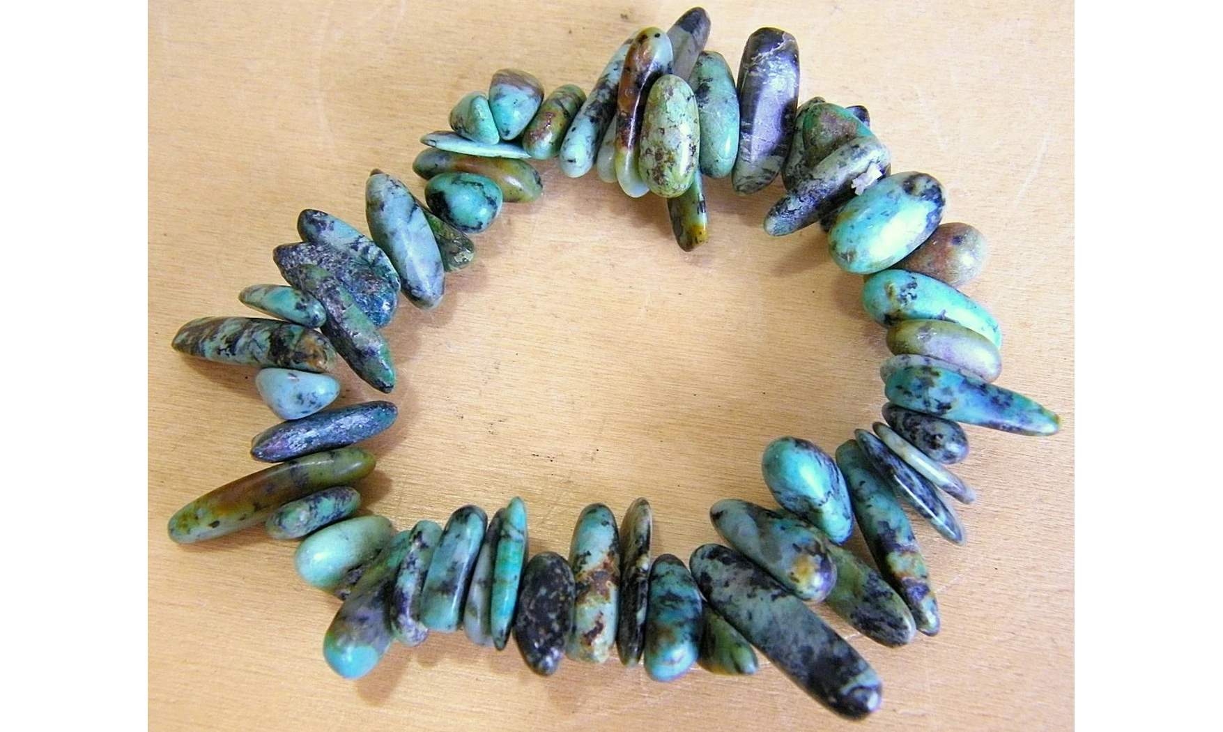 Turquoise Afrique bracelet Baroque Long