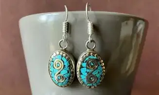 Tibetan Turquoise Earring