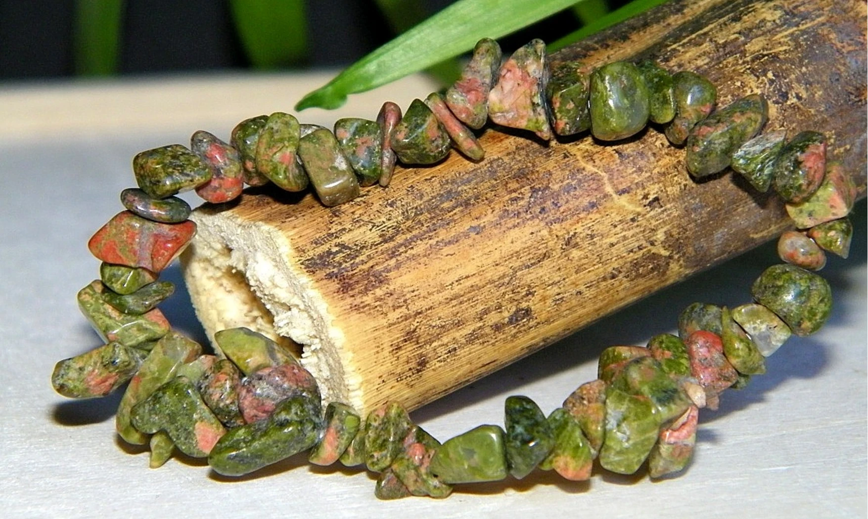 Unakite pierres Baroque bracelet