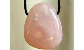 Quartz rose pierre percée pendentif