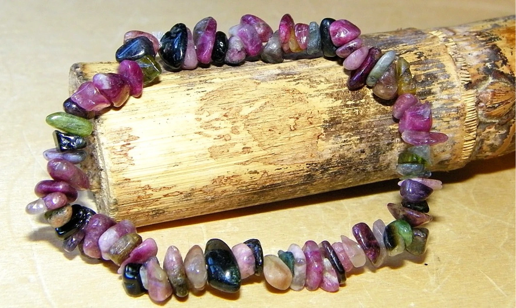Tourmaline bracelet pierres Baroque