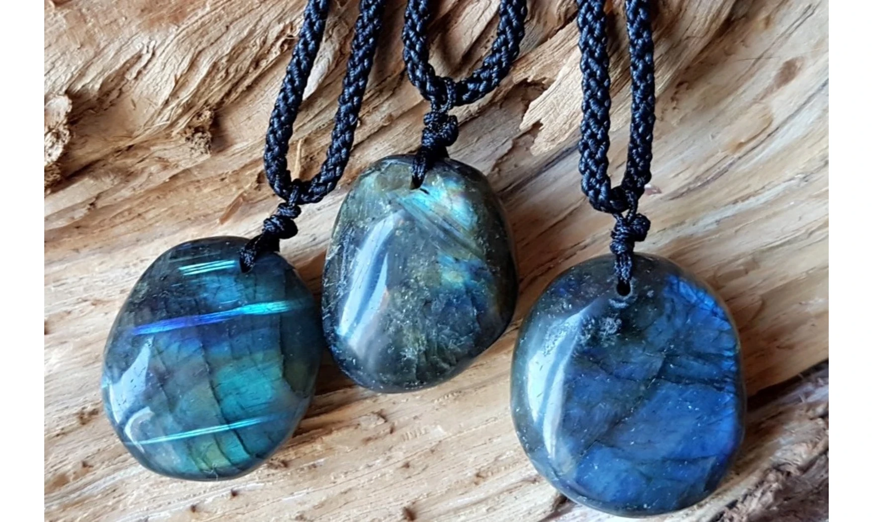 Labradorite pierre percée pendentif