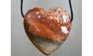 Jaspe Breschia Coeur pierre pendentif