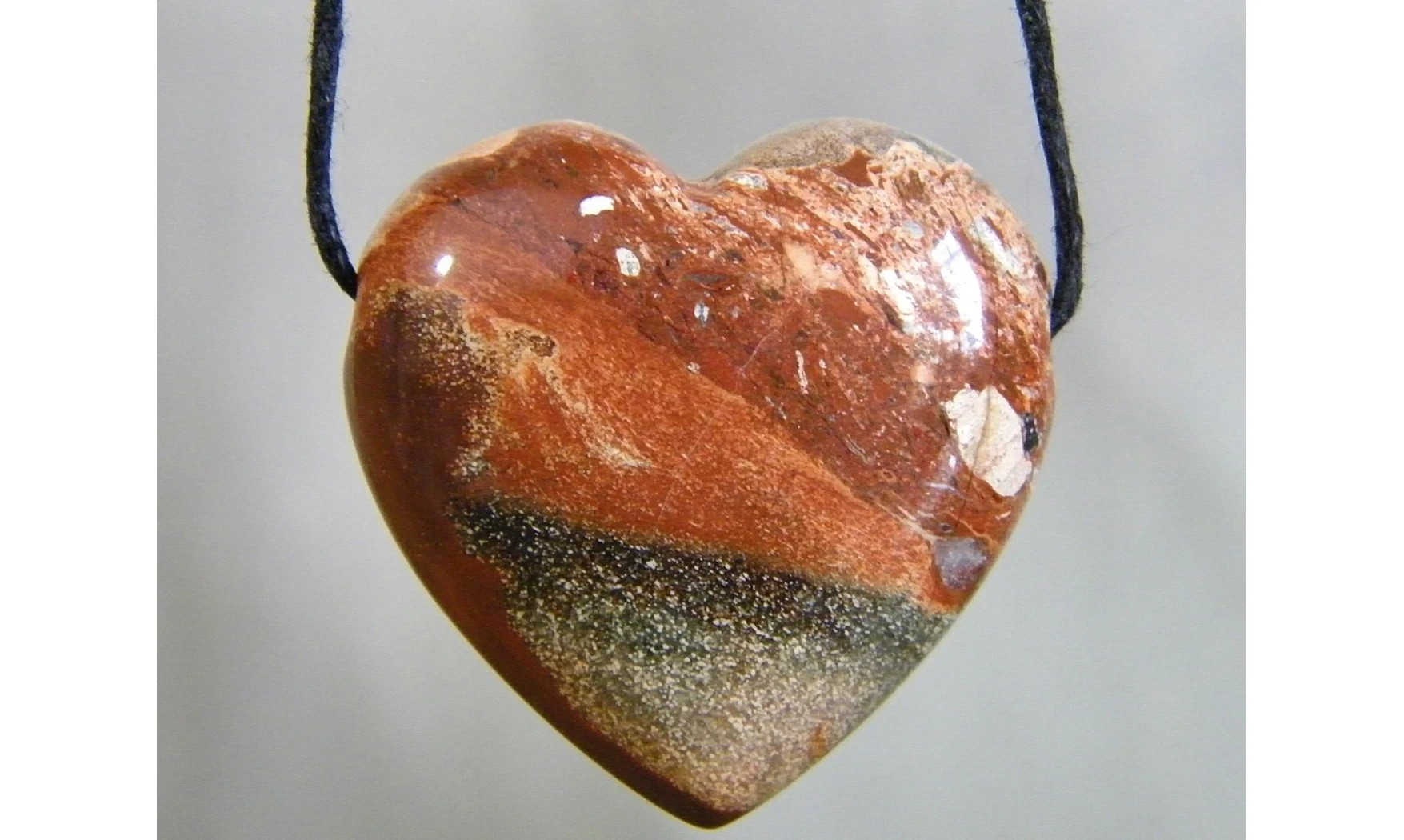 Jaspe Breschia Coeur pierre pendentif