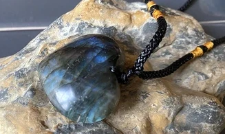 Labradorite Coeur pierre pendentif