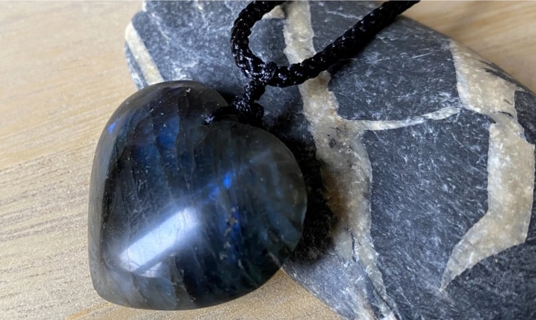 Labradorite Coeur pierre pendentif