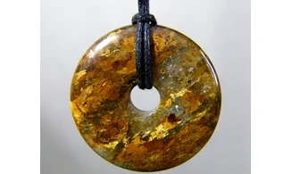Bronzite Donuts pierre pendentif
