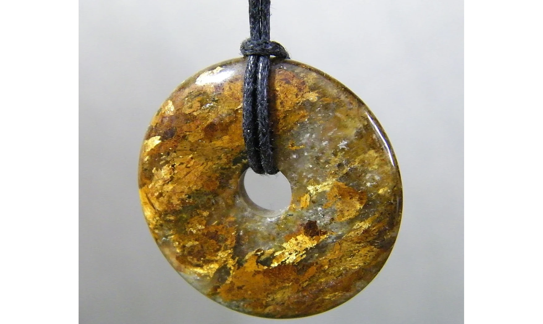 Bronzite Donuts pierre pendentif