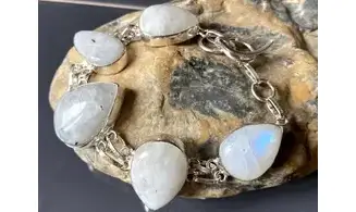 Pierre de Lune bracelet pierres & Argent