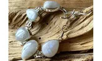 Pierre de Lune bracelet pierres & Argent