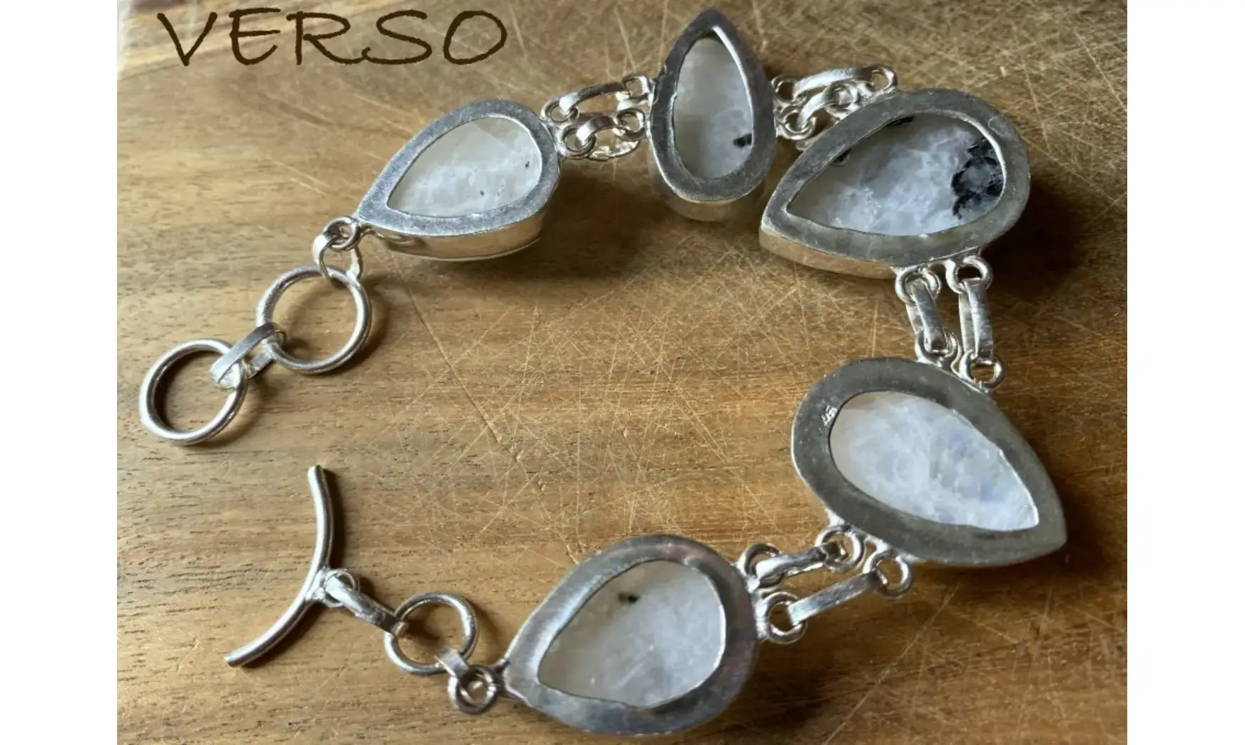 Pierre de Lune bracelet pierres & Argent
