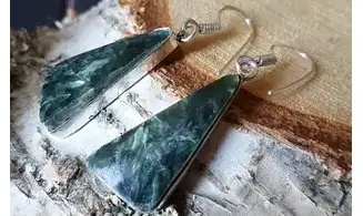 Seraphinite 925 Silver plated Earring