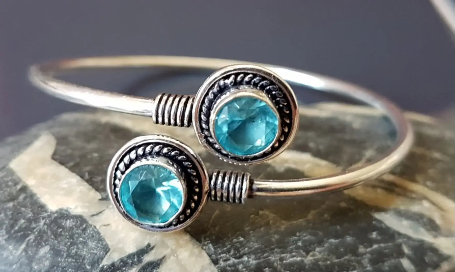 Blue Topaz Bangle