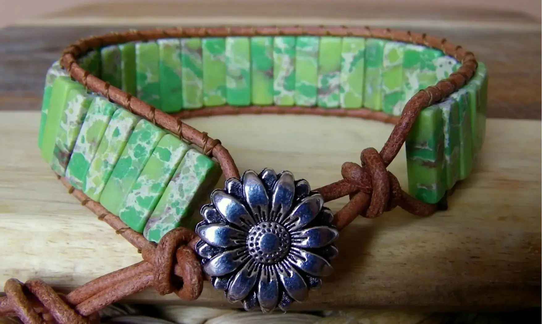 Jaspe Vert Bracelet Nature pierres