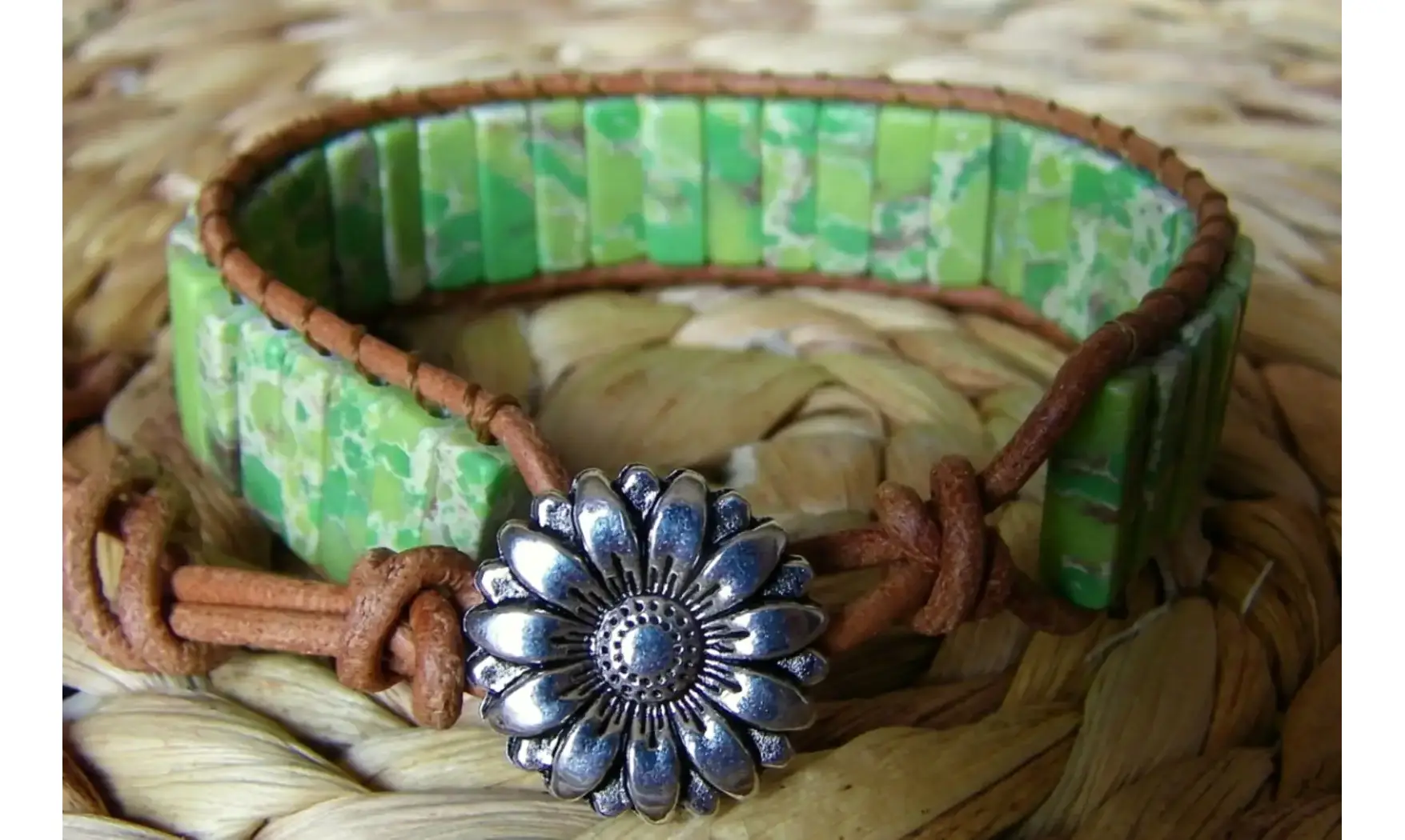 Jaspe Vert Bracelet Nature pierres