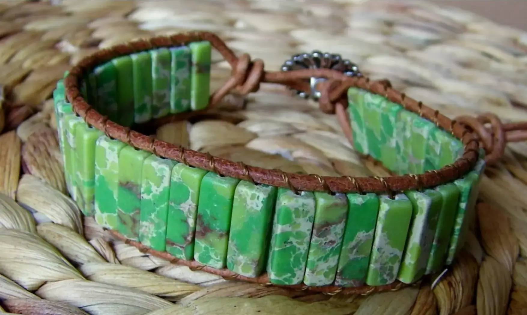 Jaspe Vert Bracelet Nature pierres