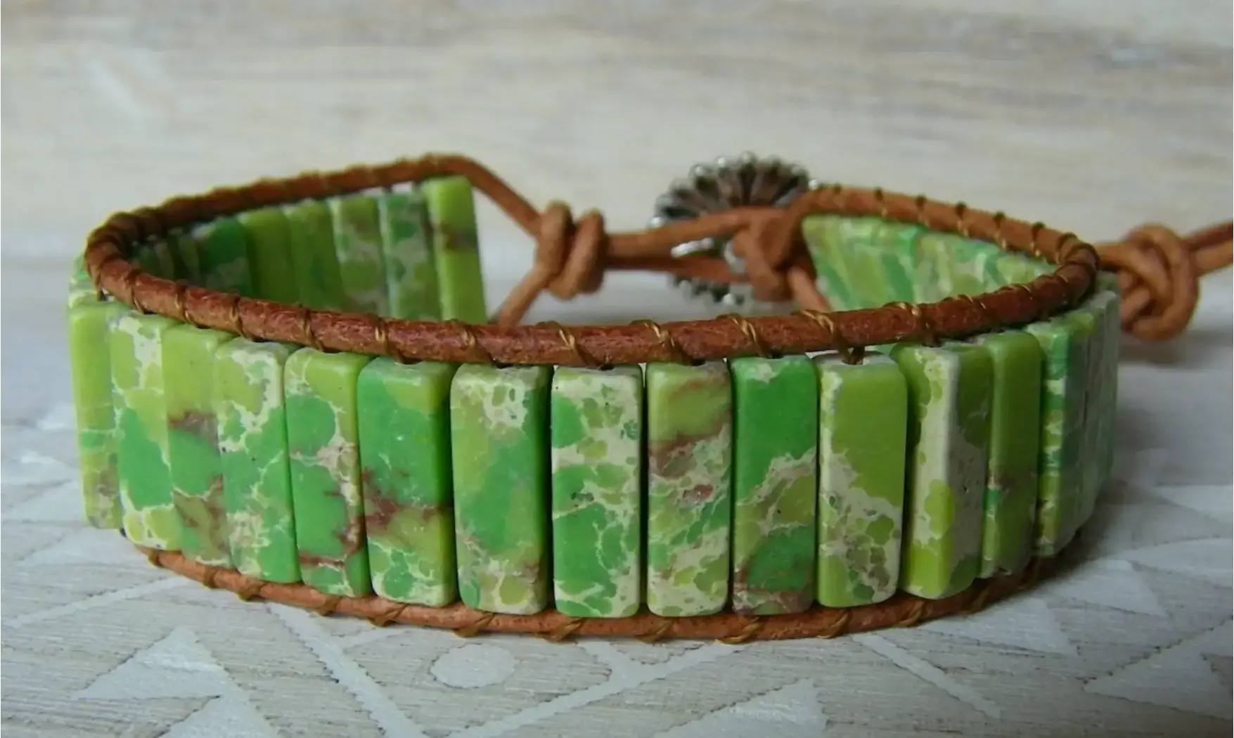 Jaspe Vert Bracelet Nature pierres