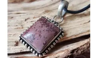 Psilomelane dendrite pendentif & Argent