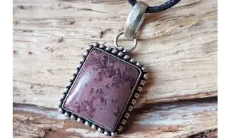 Psilomelane dendrite pendentif & Argent