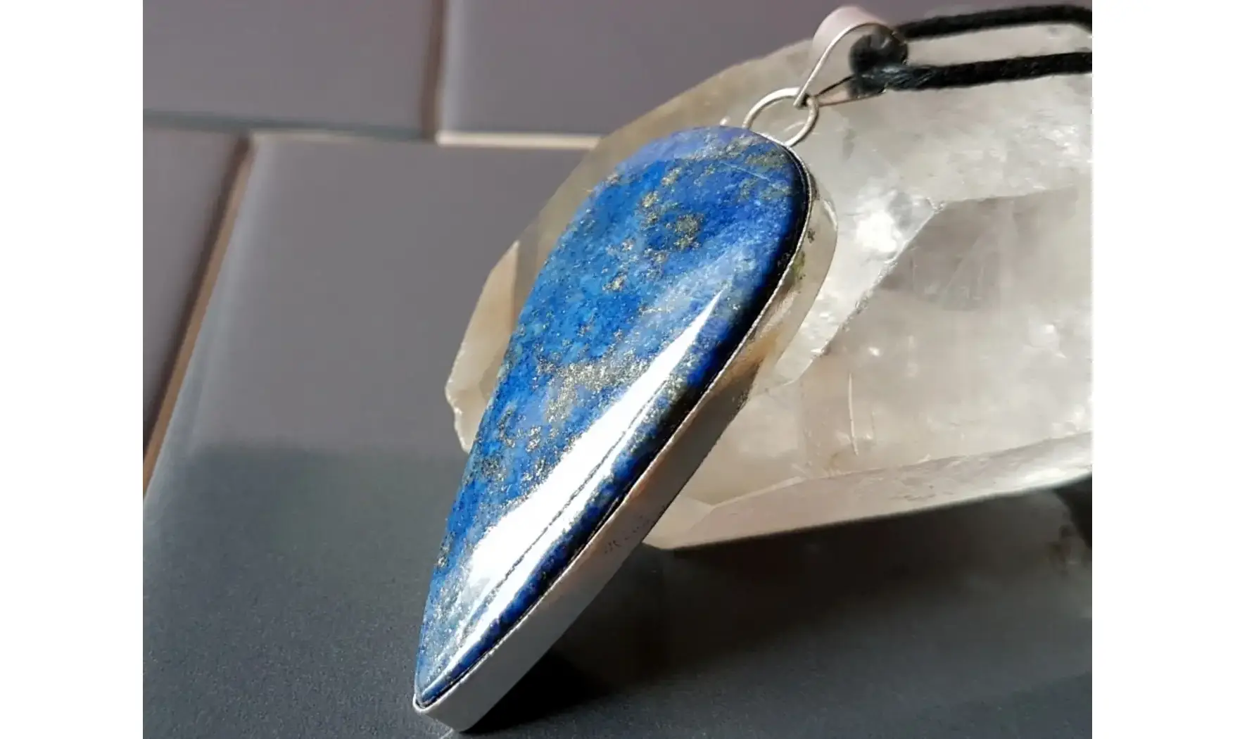 Lapis lazuli pendentif & Argent 2