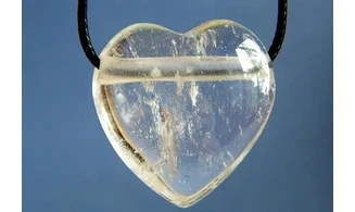 Cristal de Roche Coeur pierre pendentif