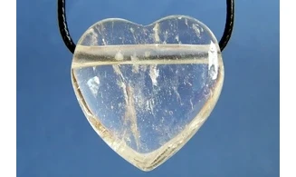 Cristal de Roche Coeur pierre pendentif