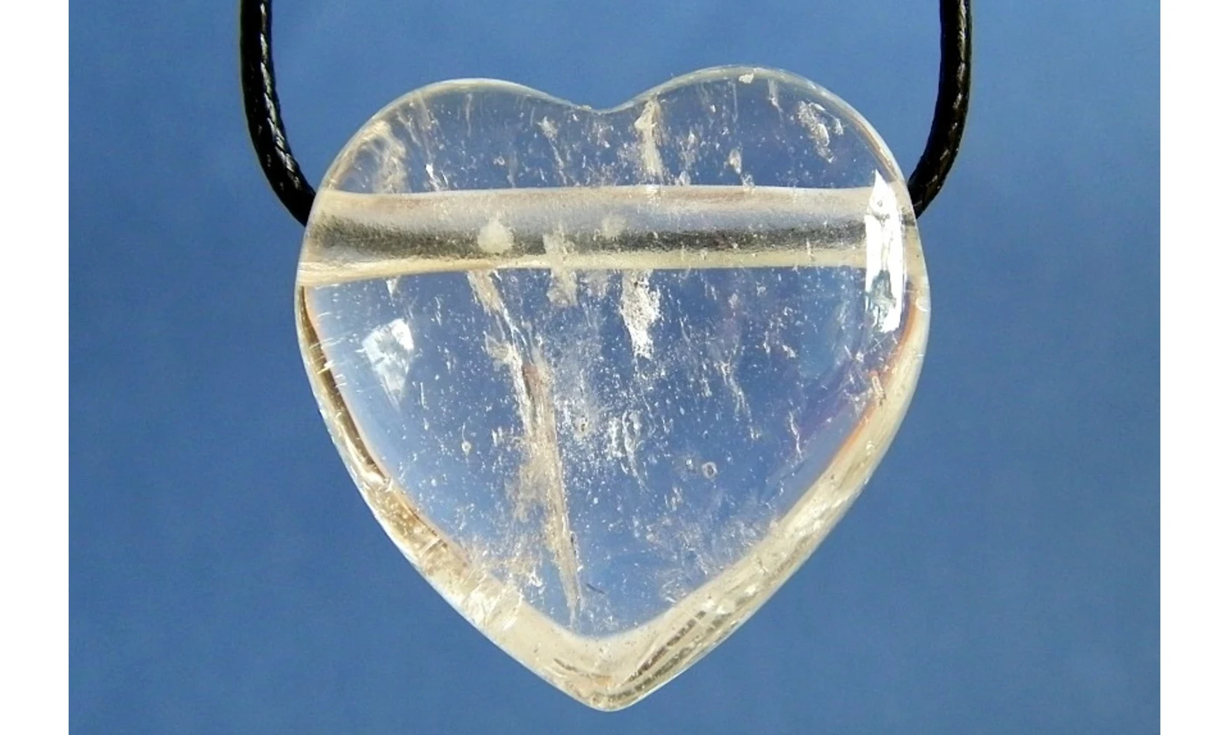 Cristal de Roche Coeur pierre pendentif