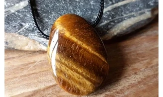 Tiger Eye stone drilled pendant
