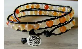 Cornaline Bracelet perles pierres