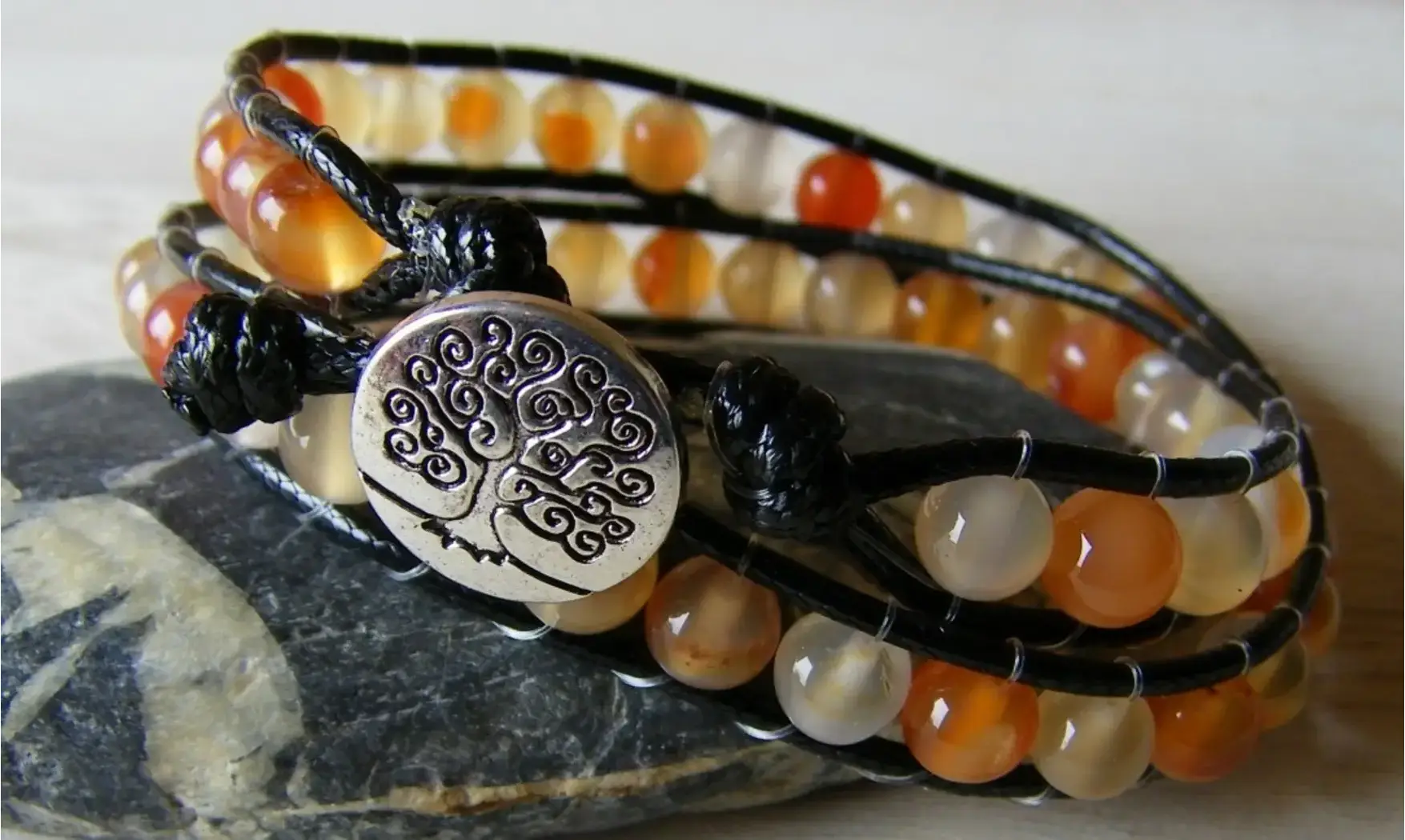 Cornaline Bracelet perles pierres