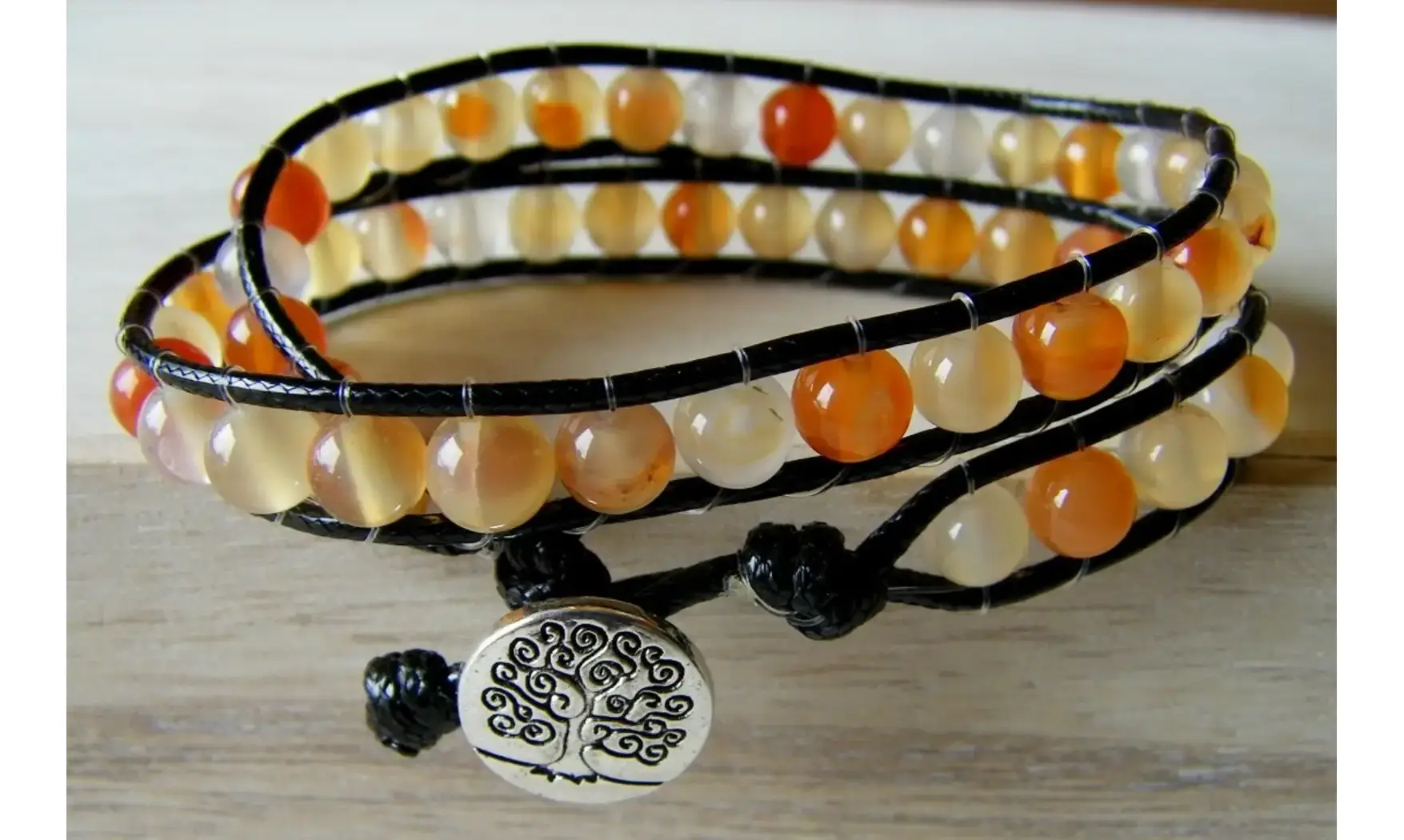 Cornaline Bracelet perles pierres