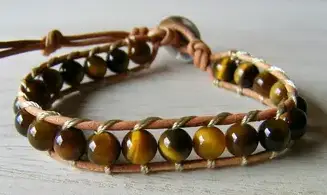 Tiger Eye Bracelet Round beads Boho