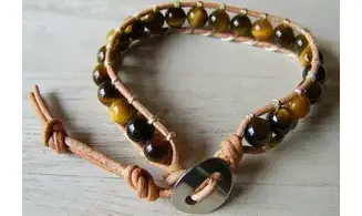 Oeil de Tigre Bracelet perles pierres