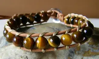 Oeil de Tigre Bracelet perles pierres