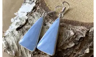 Anhydrite 925 Silver plated Earring