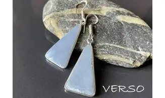 Anhydrite 925 Silver plated Earring