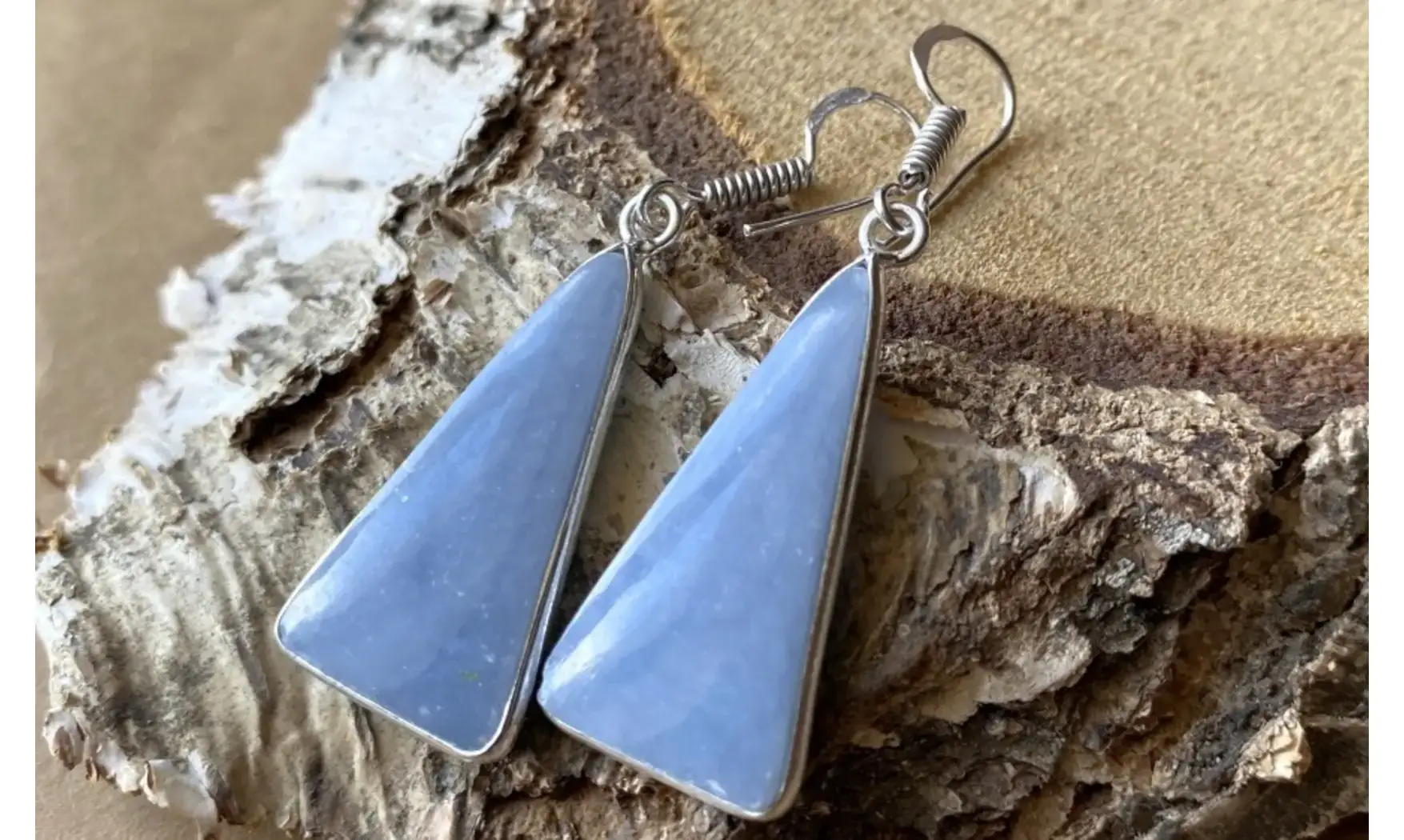 Anhydrite 925 Silver plated Earring