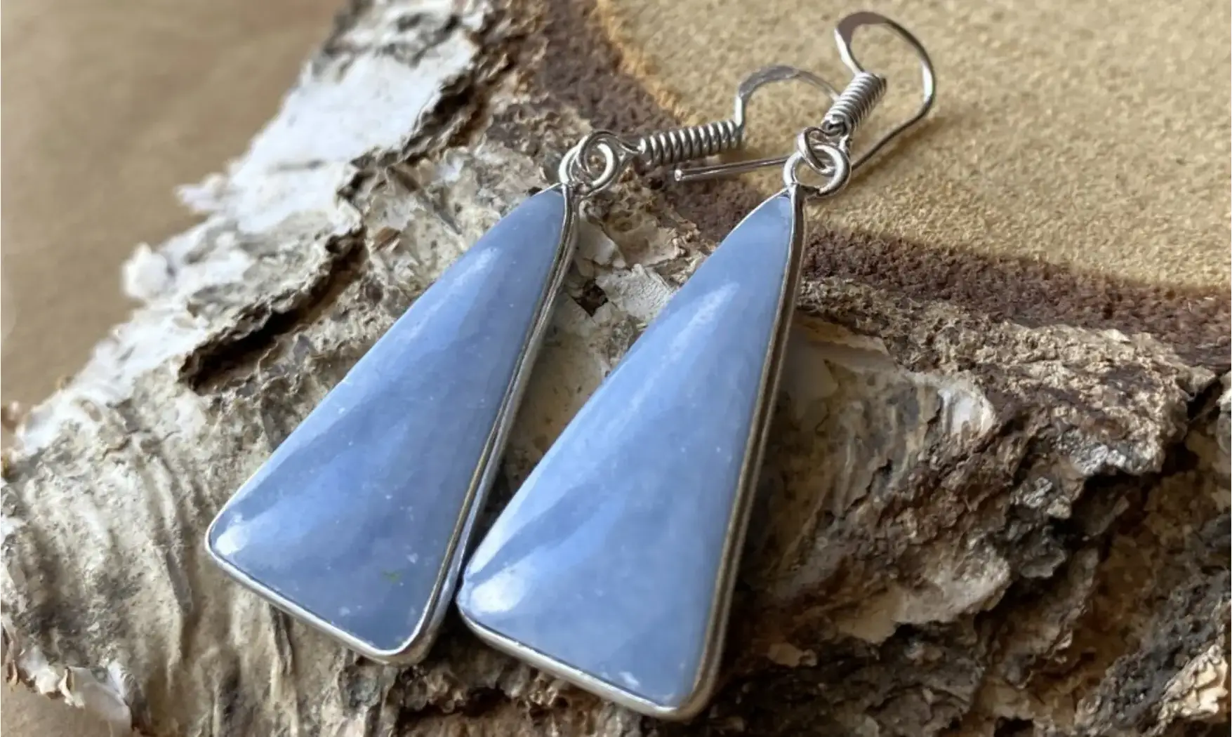 Anhydrite 925 Silver plated Earring