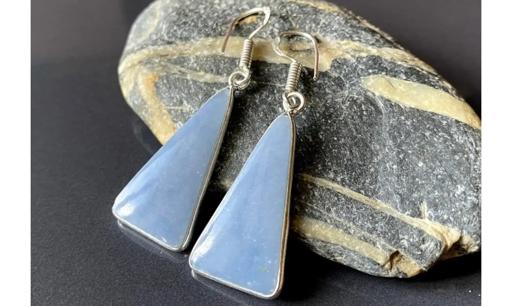 Anhydrite 925 Silver plated Earring