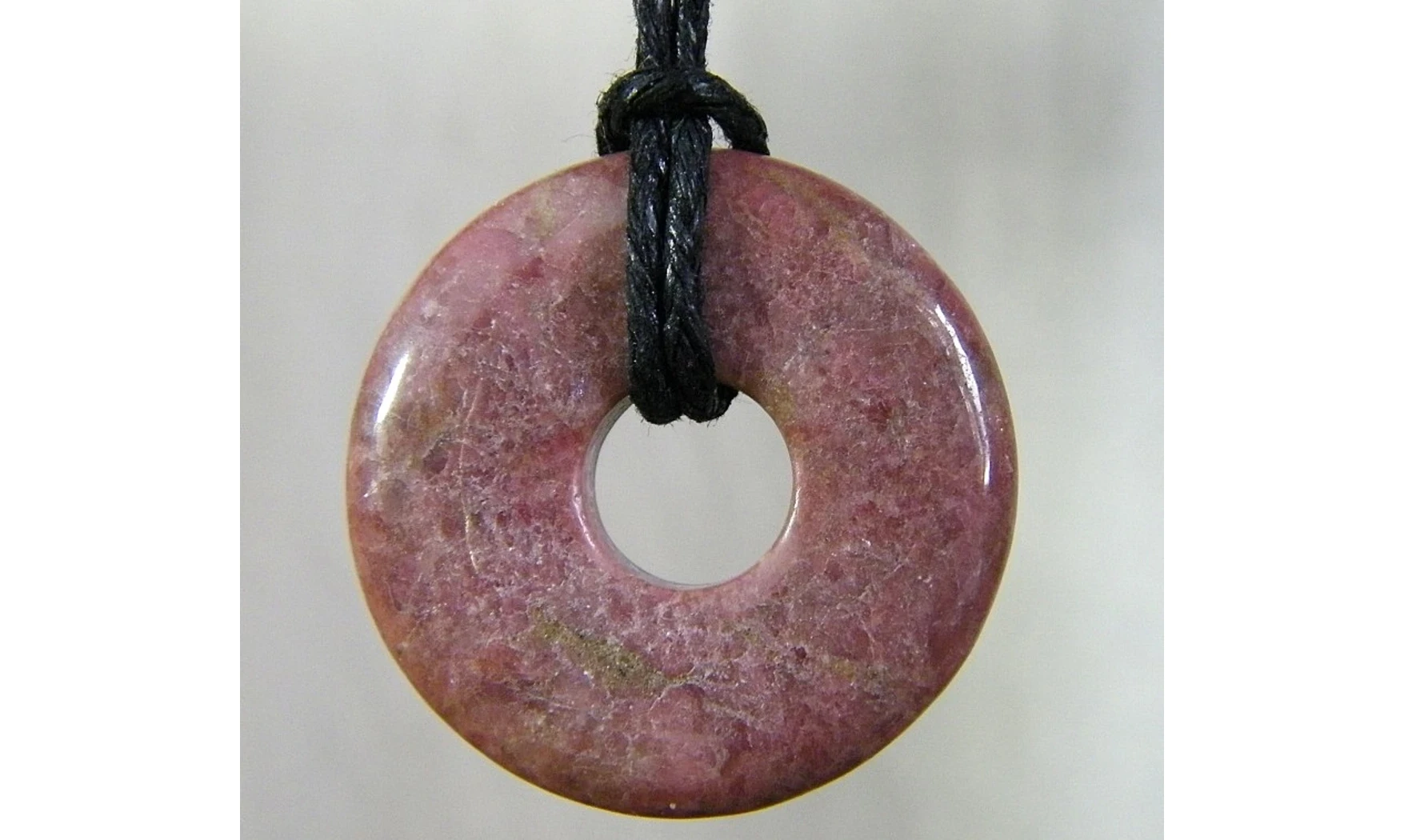 Rhodonite Donuts pierre pendentif