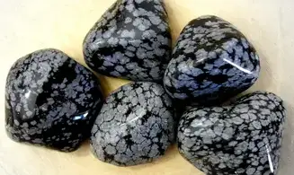 Obsidienne Neige Galet pierre roulée