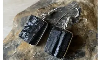 Tourmaline noire pierre BO Argent
