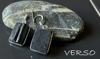 Tourmaline noire pierre BO Argent