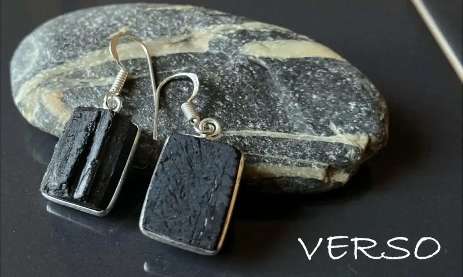 Tourmaline noire pierre BO Argent