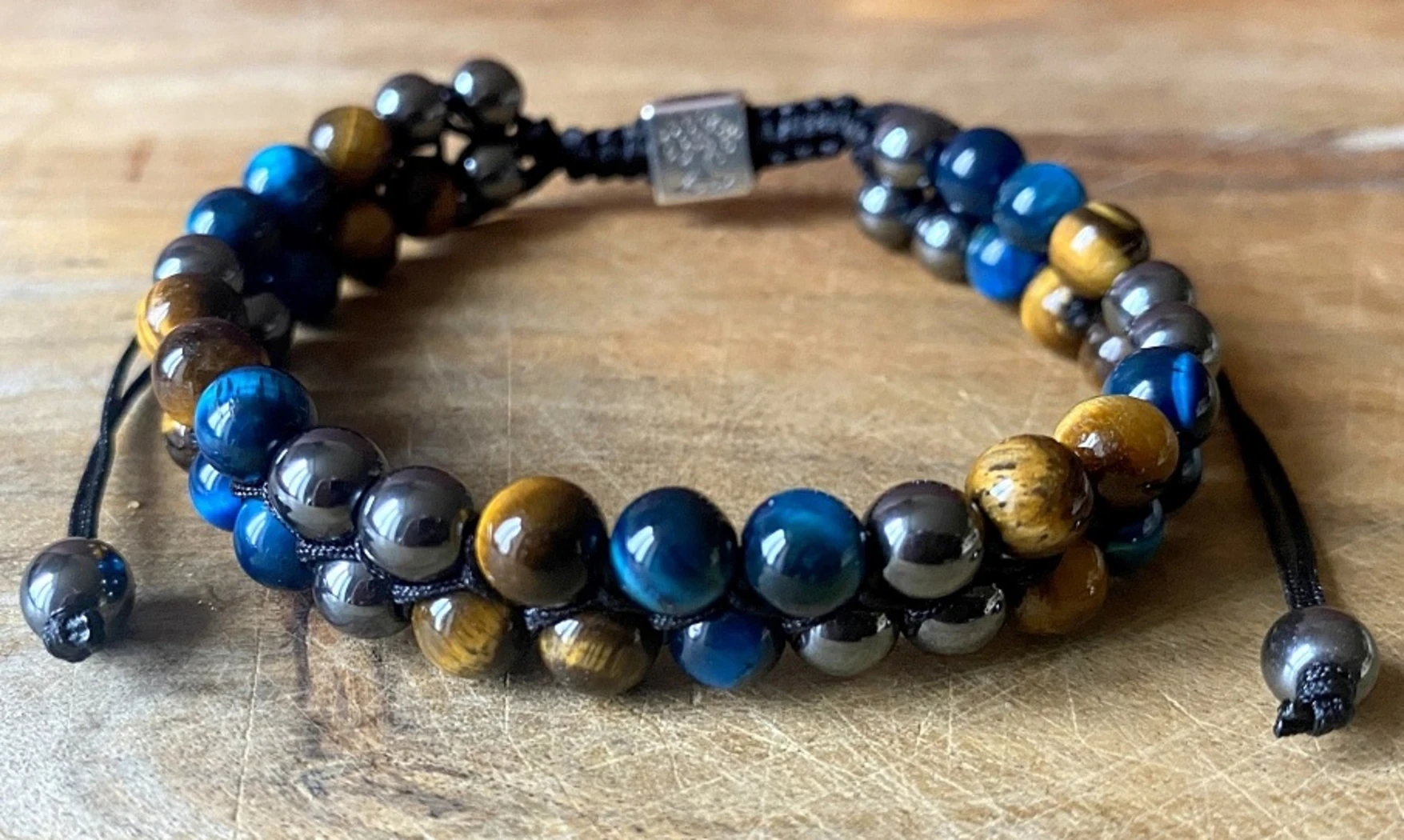 Hawk's eye/ Tiger eye /Hematite Bracelet