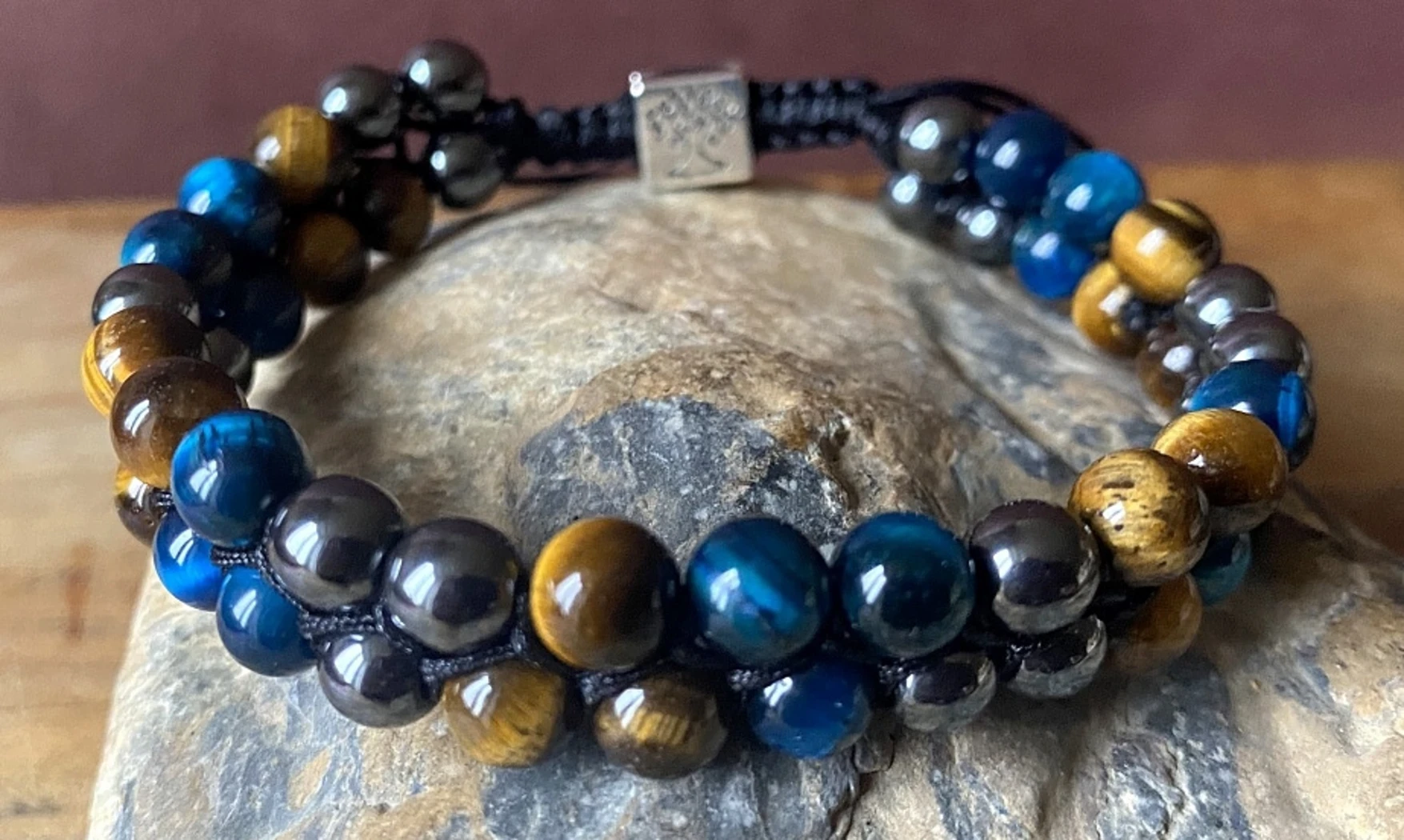 Hawk's eye/ Tiger eye /Hematite Bracelet