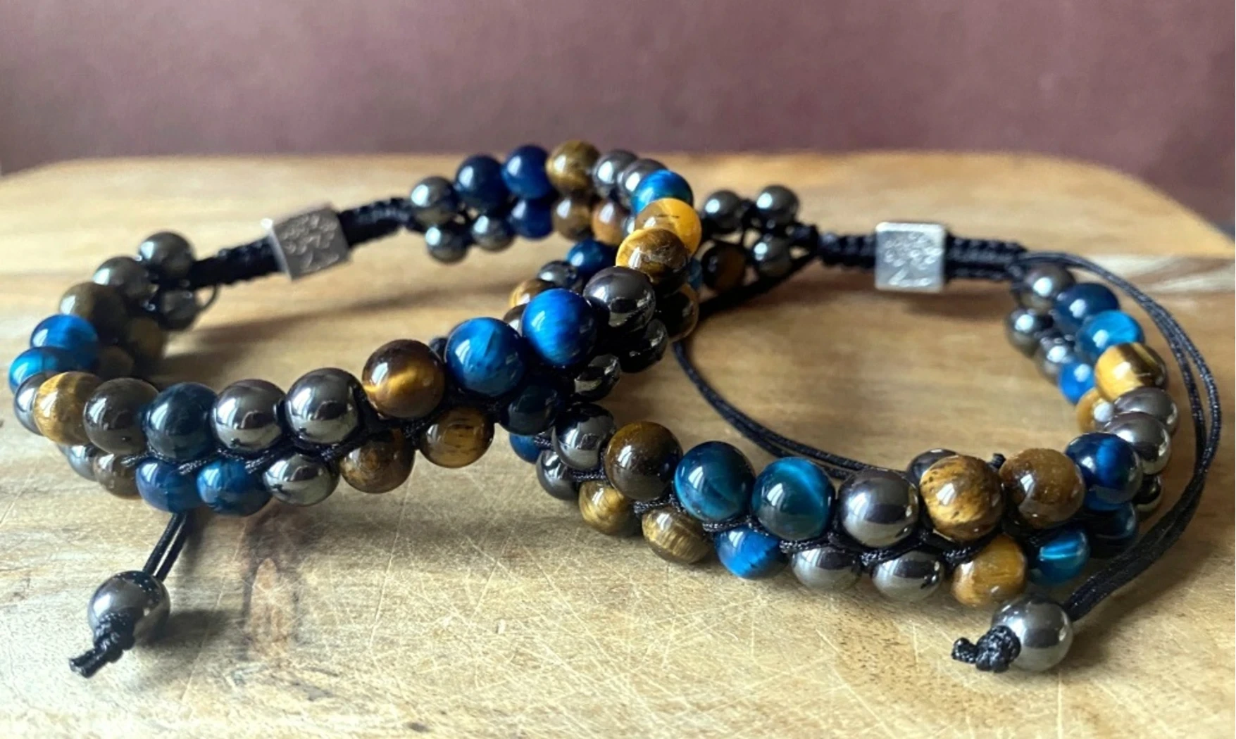 Hawk's eye/ Tiger eye /Hematite Bracelet