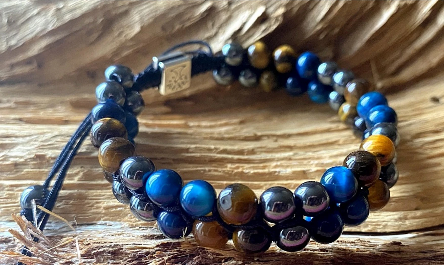 Hawk's eye/ Tiger eye /Hematite Bracelet