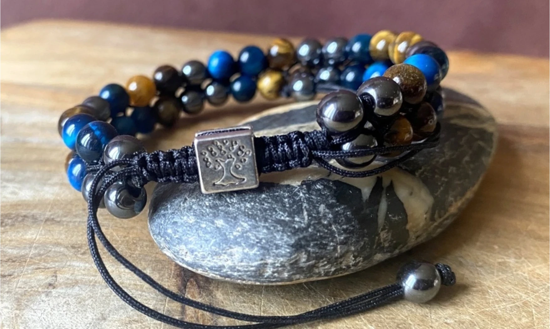 Hawk's eye/ Tiger eye /Hematite Bracelet